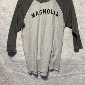 Magnolia Charcoal and Light Gray Long Sleeve Tee